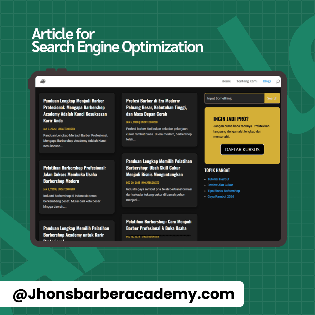 Jhons Barber Academy Blog